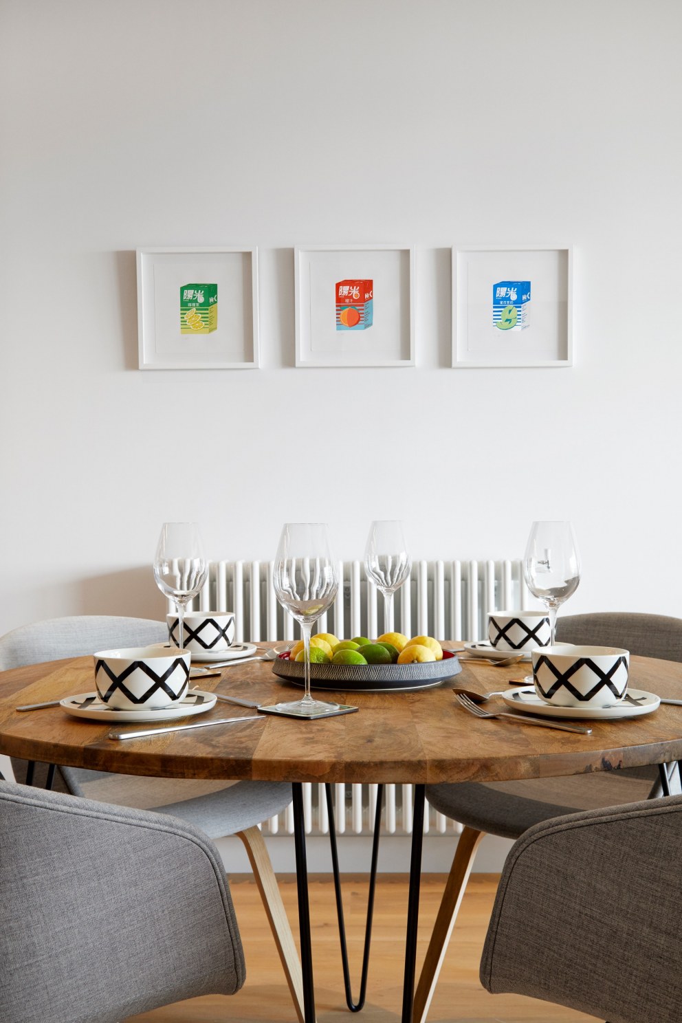 Sleek & Industrial Styled London City Island Apartment | Dining Area | Interior Designers